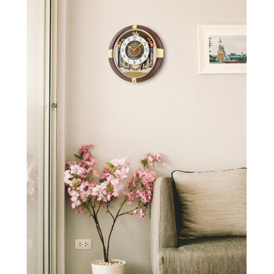 QXM613BRH Melodies In Motion Clock, Brown