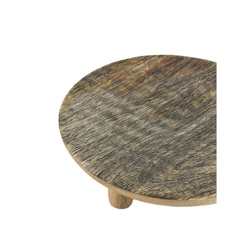 Serene Spaces Living Dark Wood Display Stand (Set Of 12) - 2" X 9" - Plant Stand Or Decorative Stool For Home Decor, Gardens, And Indoor Displays