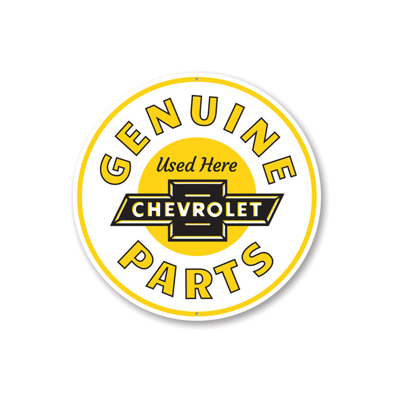 Enseigne en aluminium Chevy, H 18 po x l 18 po x P 0,06 po