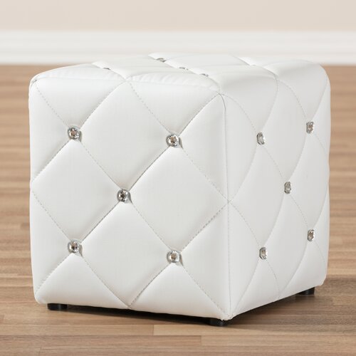 House of Hampton® Michels Modern and Contemporary Cube Ottoman ...