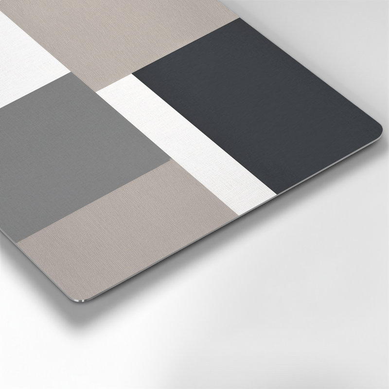 Minimalisme 5, art mural gris en métal, H 11 po x l 14 po