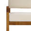 Fauteuil d'extérieur en bois avec coussins