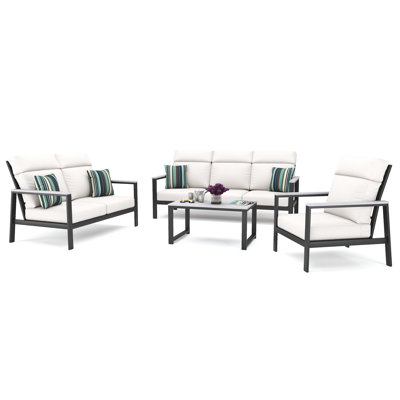 Syren 4 Person Seating Group With Sunbrella Cushions