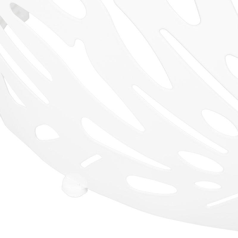 Table d'appoint contemporaine en fer blanc - motif de feuilles tropicales coupées, 16,01 po X 20,11 po, sans assemblage côté chic
