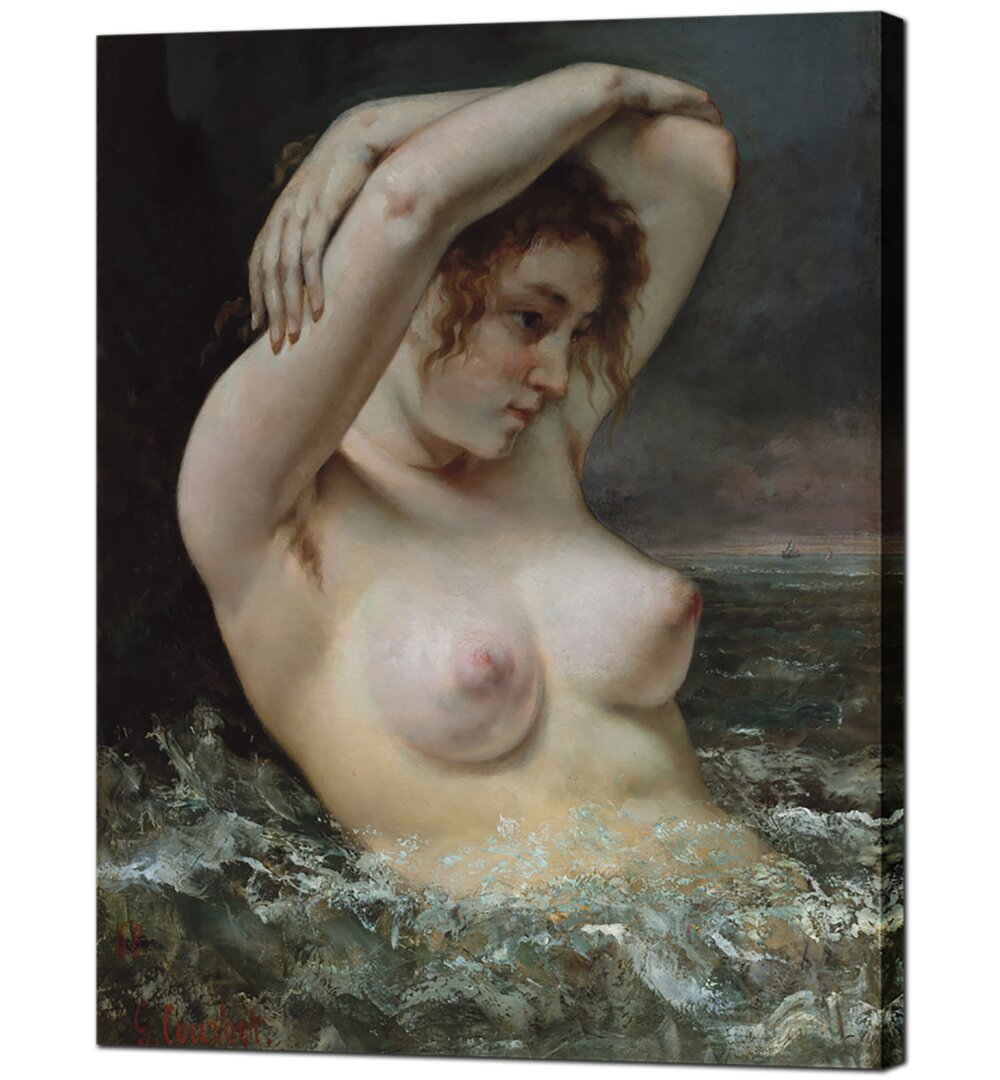 Die Frau in den Wellen von Gustave Courbet, 1868 - Gemälde auf gerollter Leinwand