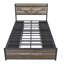 Bed Frame with Storage Headboard and 12 Drawers LED Lights-1412450427