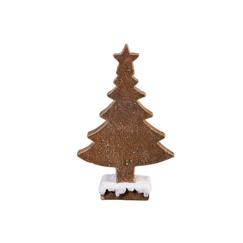 Ensemble de 2 tables de table en résine Gingerbread Tree