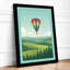 Balloon Over Mountain Modern - Framed Print-773314528-773314541