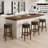 Upholstered Swivel Solid Wood Frame Bar Stool-2003177739-2003177736