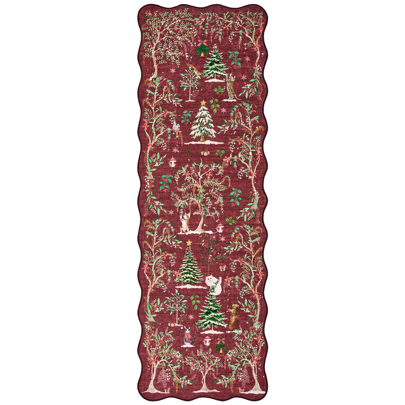 Rectangle Animal Print Washable Area Rug, 60*180cm