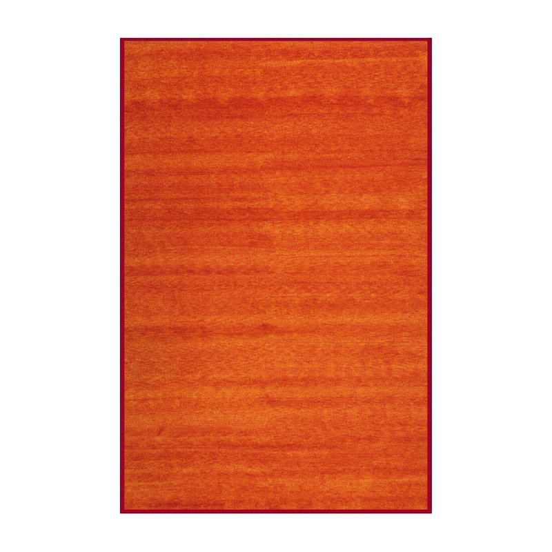 Tapis contemporain rouge / jaune Rotherhithe, Rectangle 4 pi x 6 pi