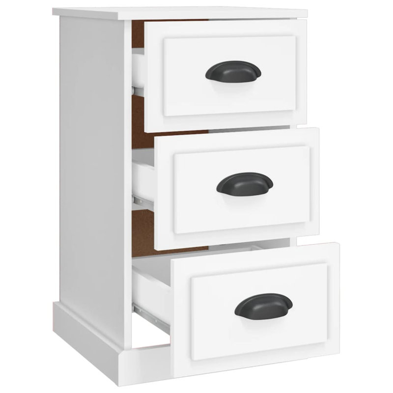 Curci 39cm W Manufactured Wood Bedside Table, White