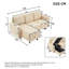 L-shaped 3 Seater Convertible Sofa With Led, Usb And Ottoman-666046895