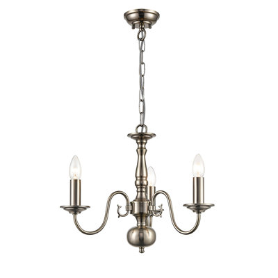 Asiran 3 - Light Pewter Candle Style Pendant