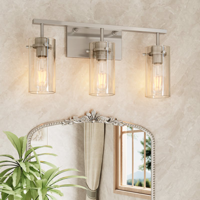 3-Light Dimmable Bathroom Vanity Light ，Easy Assembly