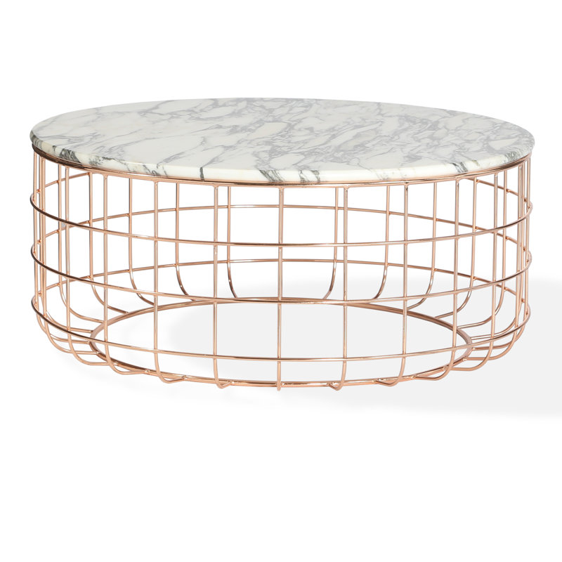 Table basse Violetta, Or rose