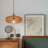1-Light Pendant Lights Wooden Drum