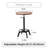 SET OF 3,Bar Table (30.31"-35.43") & 2 Counter Stools (17.7-24.4") Set For Pub Kitchen(Desktop Dia23.6”)