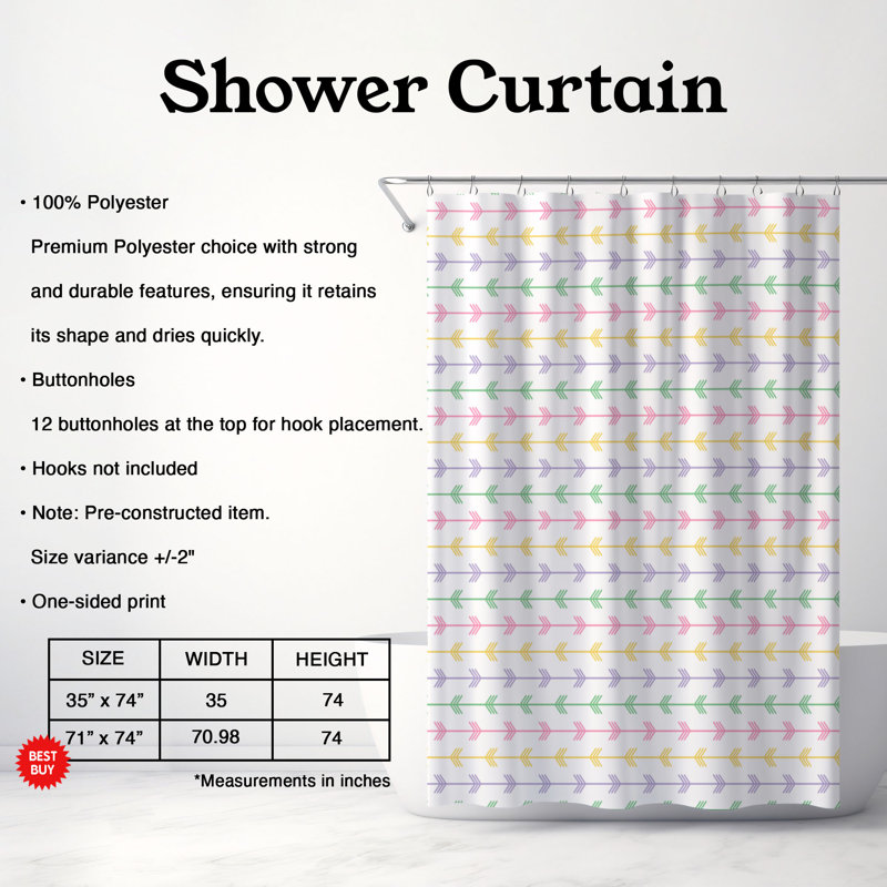 Rideau de douche Spring, H 74 po x l 35 po