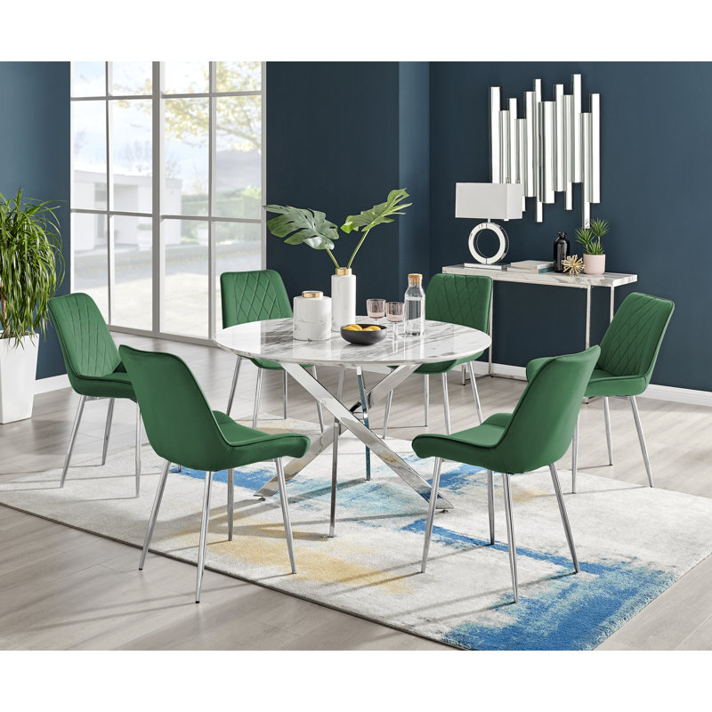 6 - Person Dining Set, Green