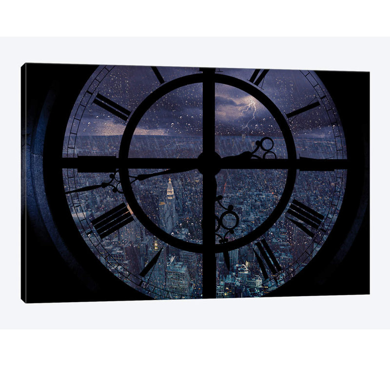 «Gotham Views from Above» par Jackson Carvalho, impression sur toile tendue, H 12 po x l 18 po x P 1,5 po, Toile tendue