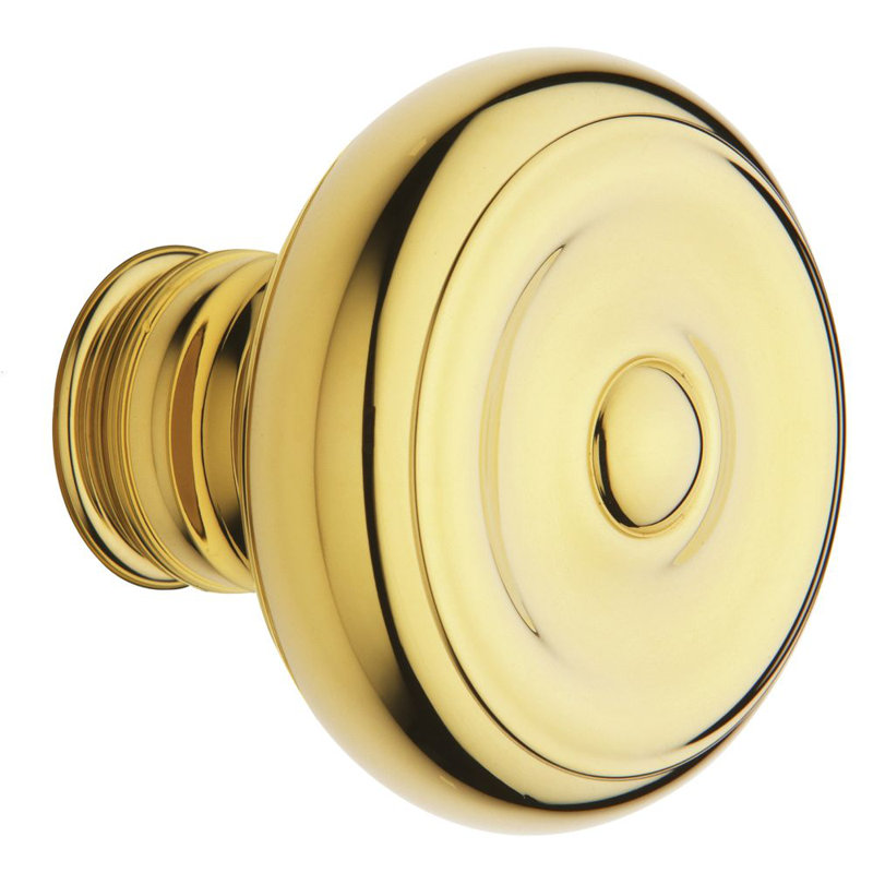 Colonial Passage Door Knob, Non-lacquered Brass