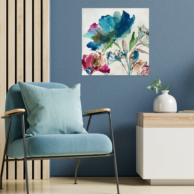 «Blossoming II», art naturel audacieux et abstrait, H 18 po x l 18 po
