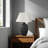 Gervais Black Ceramic & Ivory / Cream Shade Table Lamp, 23.74'' H X 16.83'' W X 16.77'' D