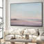Très grande reproduction d'art sur toile - Horizon côtier pastel avec décor à ciel ouvert pour le salon ou la chambre à coucher - «Assemblage requis du cadre (cadre non fini)»-2116110615