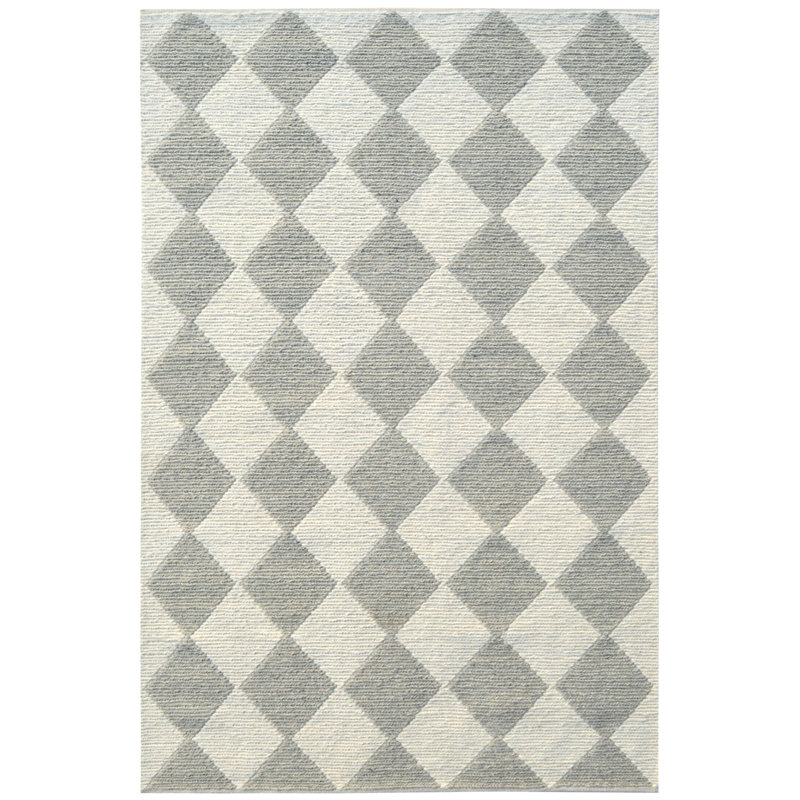 Tapis ivoire / gris en laine touffeté à la main Comerford, Rectangle de 5 pi x 8 pi