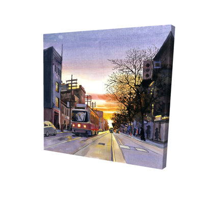 Coucher de soleil sur la toile de Toronto | Décoration de bureau