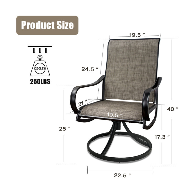 Fauteuil pivotant de patio
