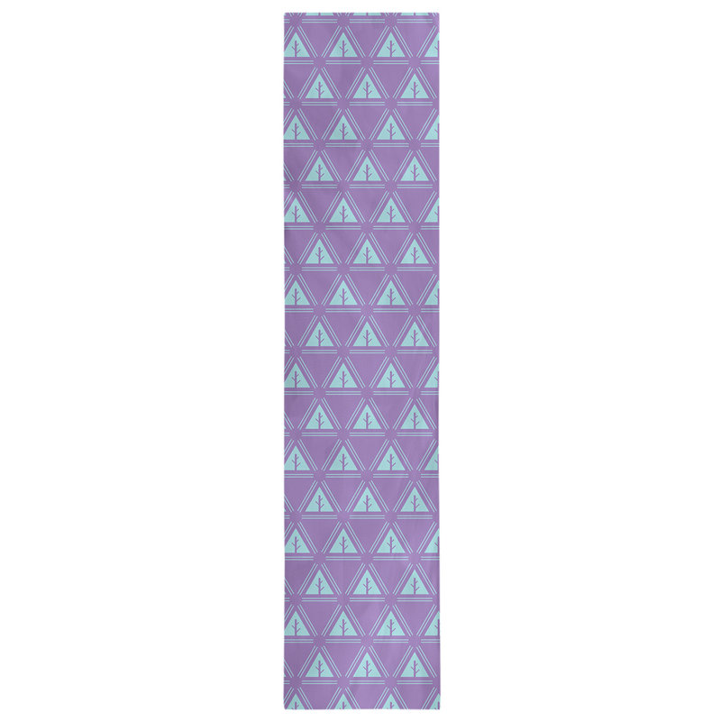 Chemin de table d’arbre minimaliste classic Barbra, 16 po x 90 po, Mauve / bleu sarcelle