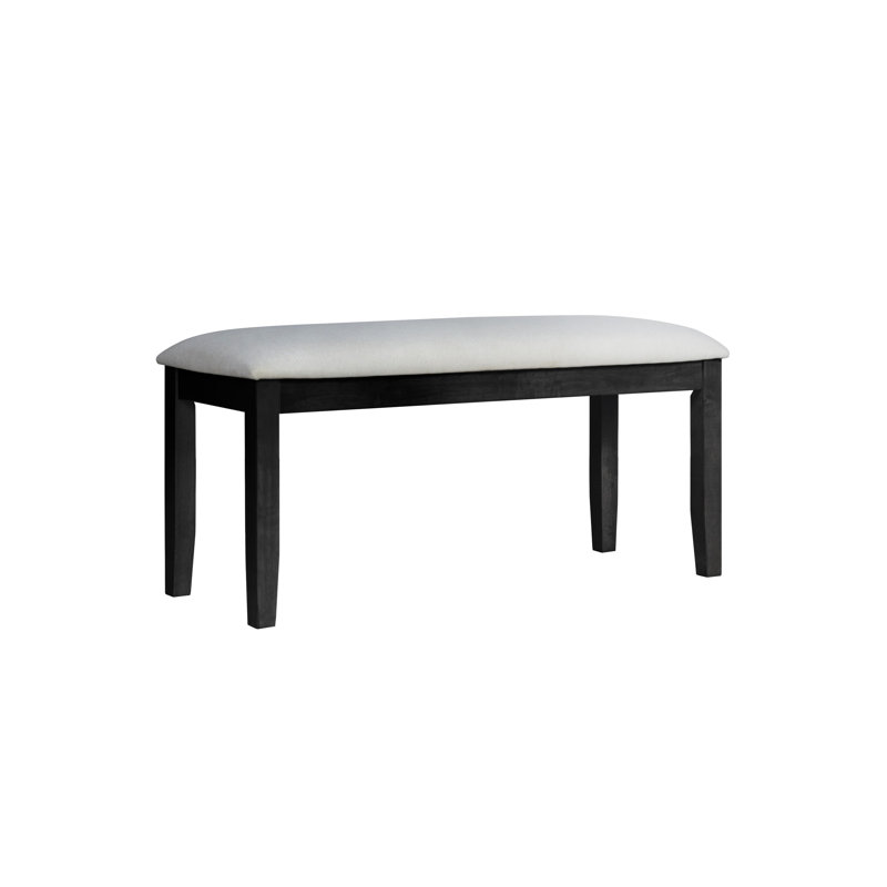 Banc rembourré 100% polyester Shawn, Noir