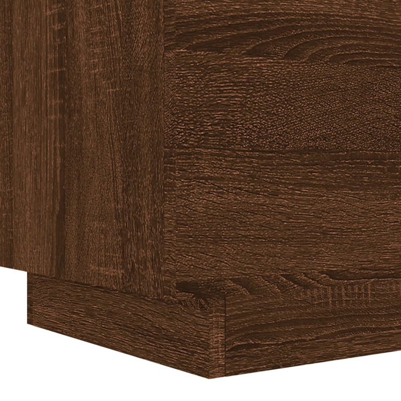 Briah 45cm W Bedside Table, Brown Oak, Individual