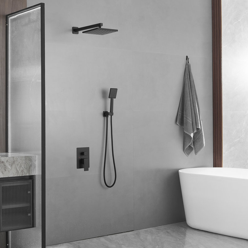 Complete Shower System, Matte Black