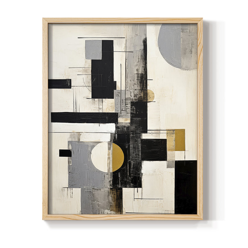 Reproduction encadrée ABSTRACT Series CCCCLXX - bois massif, H 11 po x l 9 po