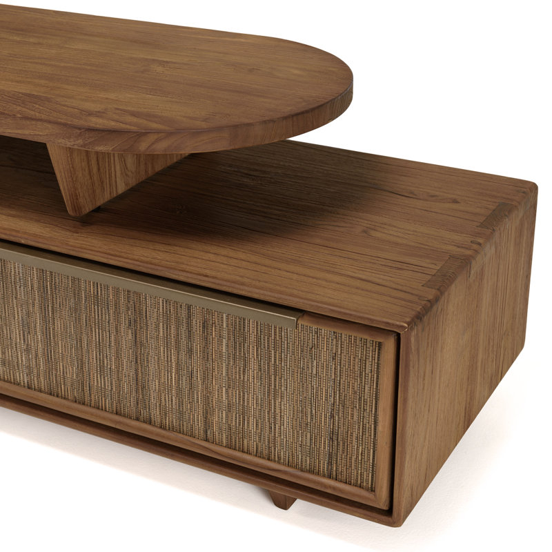 Kurd Unfinished TV Stand for TVs up to 48" with Fireplace Included
