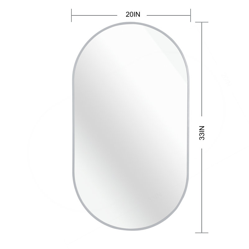 Miroir ovale 20 po x 33 po