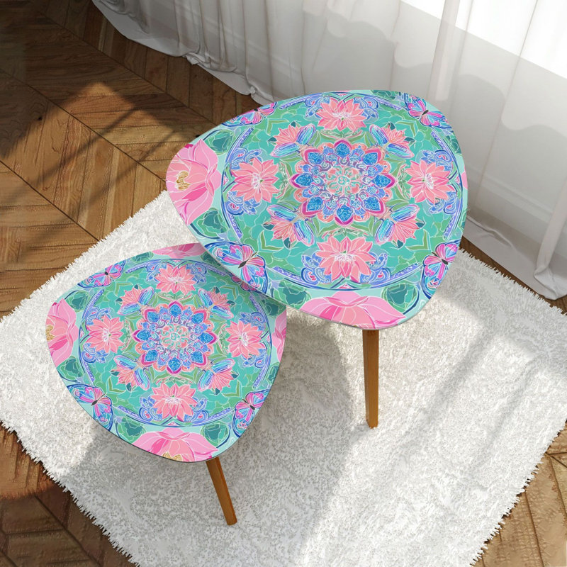 Ensemble de 2 tables basses gigognes Triangle