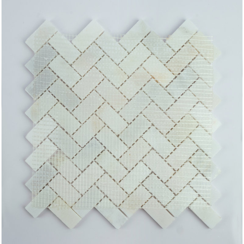 0.94" x 1.96" Marble Mosaic Wall Tile
