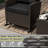 3 PCS Patio Wicker Rocking Set with Tempered Glass Table & Soft Cushions Outdoor-636095309-636095308