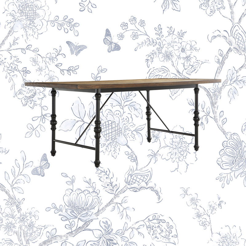 Table de salle à manger en bois massif Ilayna