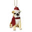 Sculpture bouledogue de Noël