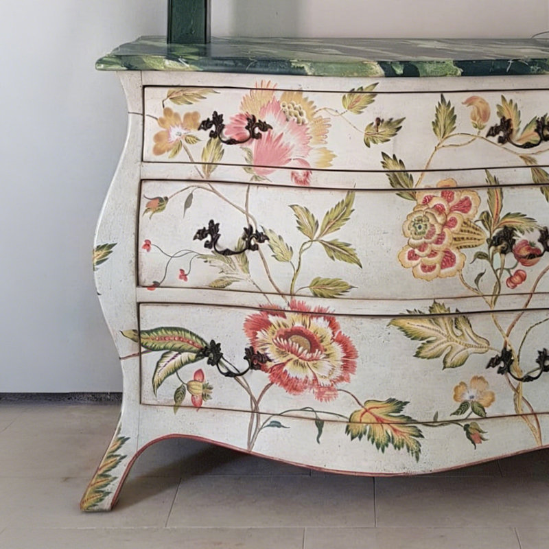 Commode florale rétro de style américain