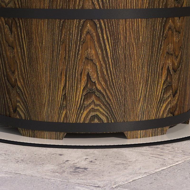 Gelt Round Wood Burning Fire Pit, Brown