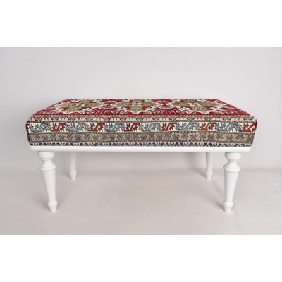 Banc Kilim Desing, banc à motif ethnique, banc repose-pieds, banc rembourré, banc tapis turc, banc Kilim, banc de décoration intérieure, banc fabriqué à la main