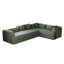 Lit escamotable de 78,7 po, canapé-lit en chenille de 2 pièces, 4 chaises longues, sièges confortables, mousse haute, sans assemblage, canapé convertible avec poche latérale et rangement