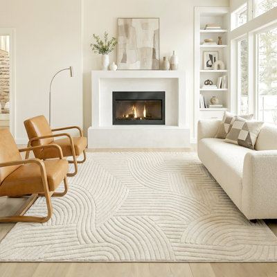 Solid Colour Jacquard Area Rug