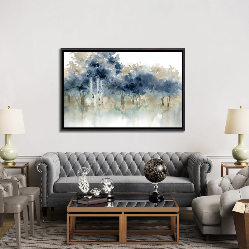 « Water » par Carol Robinson - impression sur toile tendue, H 32 po x l 48 po, Framed Print, Noir patiné